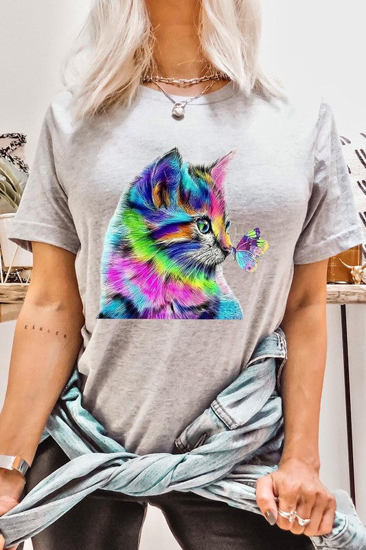 Rainbow Kitty Short Sleeve T Shirt