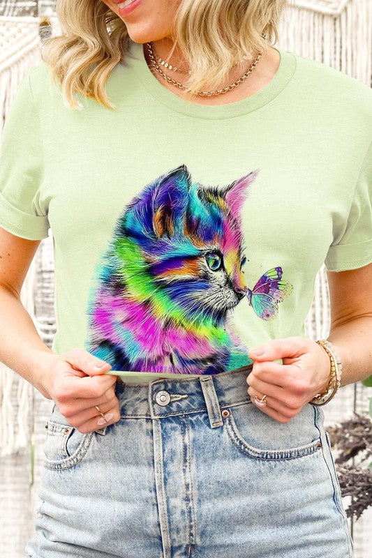 Rainbow Kitty Short Sleeve T Shirt