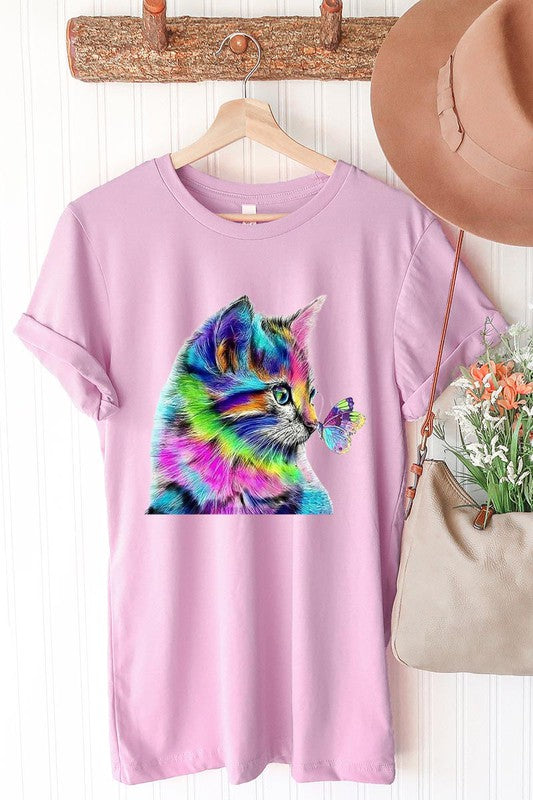 Rainbow Kitty Short Sleeve T Shirt