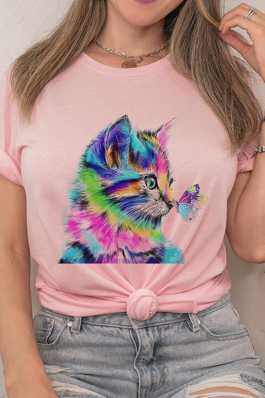 Rainbow Kitty Short Sleeve T Shirt