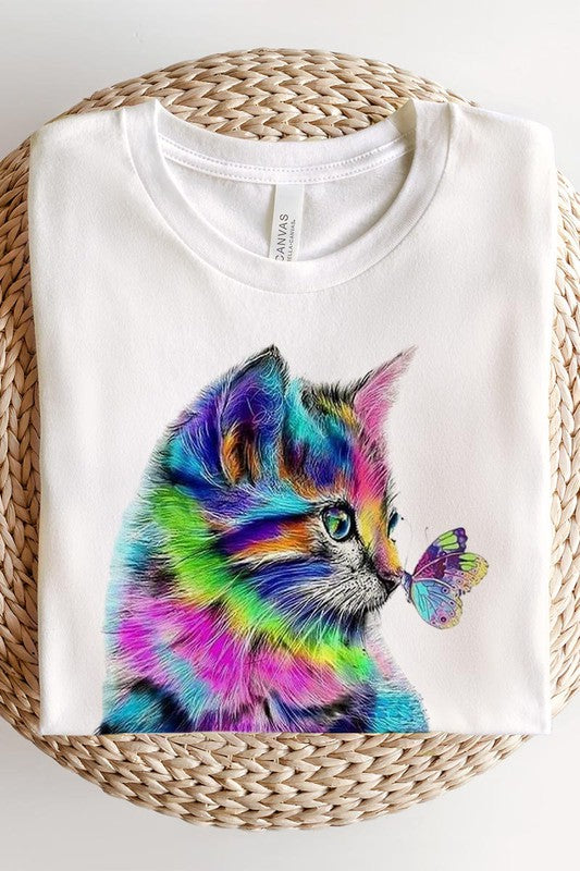 Rainbow Kitty Short Sleeve T Shirt