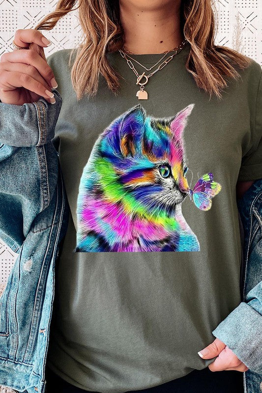 Rainbow Kitty Short Sleeve T Shirt