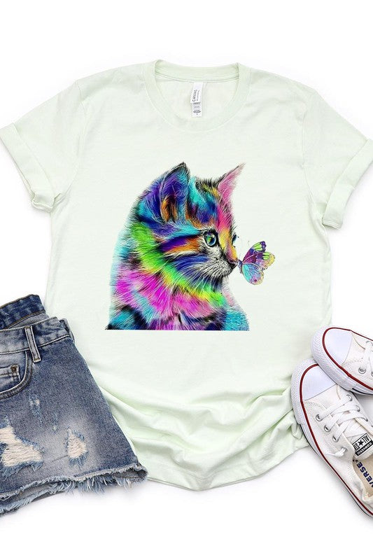 Rainbow Kitty Short Sleeve T Shirt