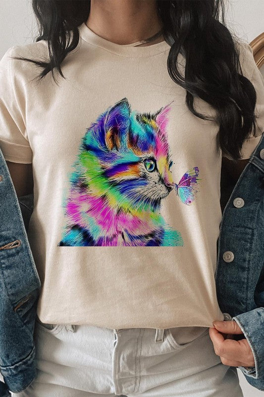 Rainbow Kitty Short Sleeve T Shirt