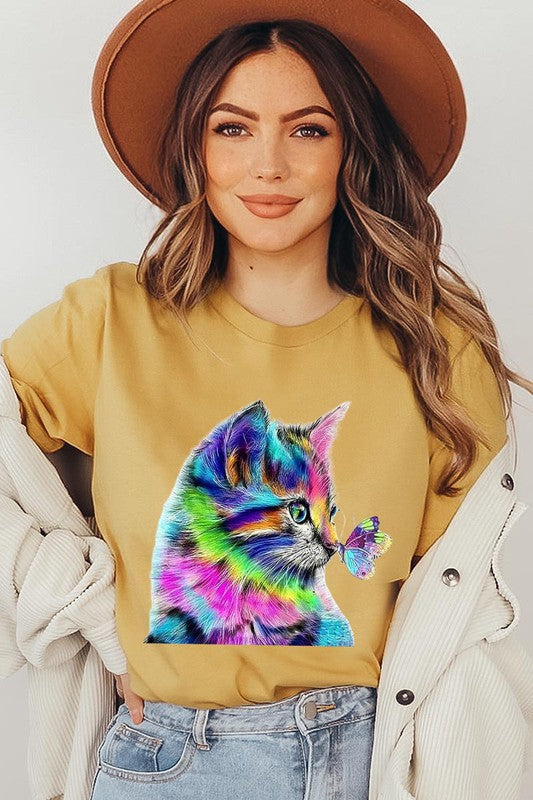 Rainbow Kitty Short Sleeve T Shirt