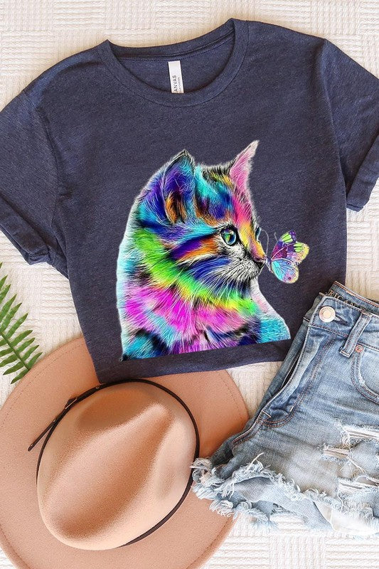 Rainbow Kitty Short Sleeve T Shirt