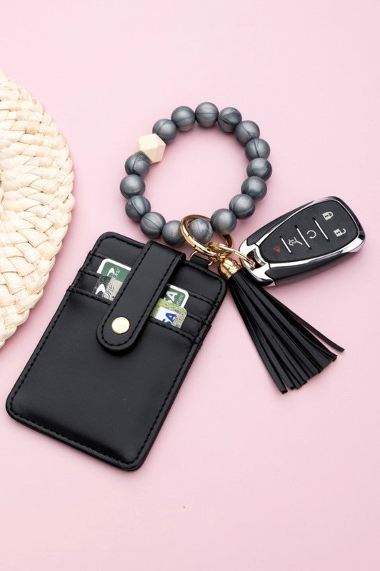 Silicone Key Ring Wallet Bracelet