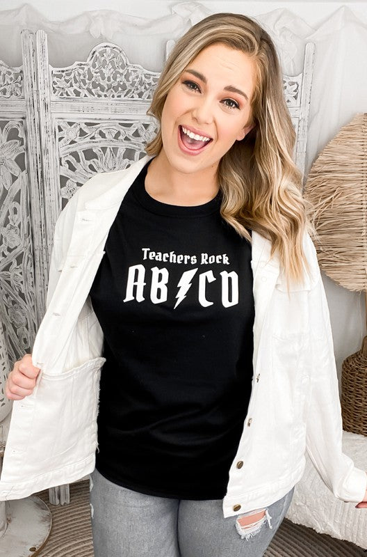 Teachers Rock ABCD T Shirt