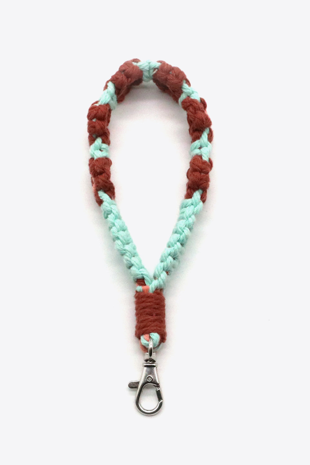 Hand-Woven Flower Macrame Wristlet Keychain