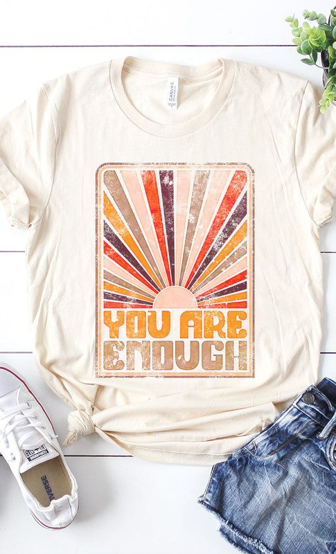 Retro You Are Enough Graphic Tee PLUS