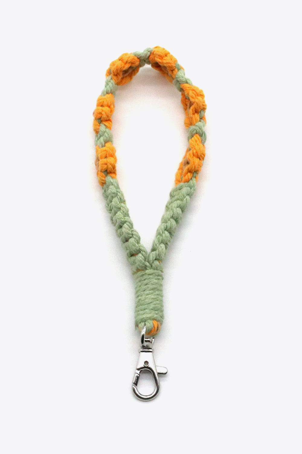 Hand-Woven Flower Macrame Wristlet Keychain