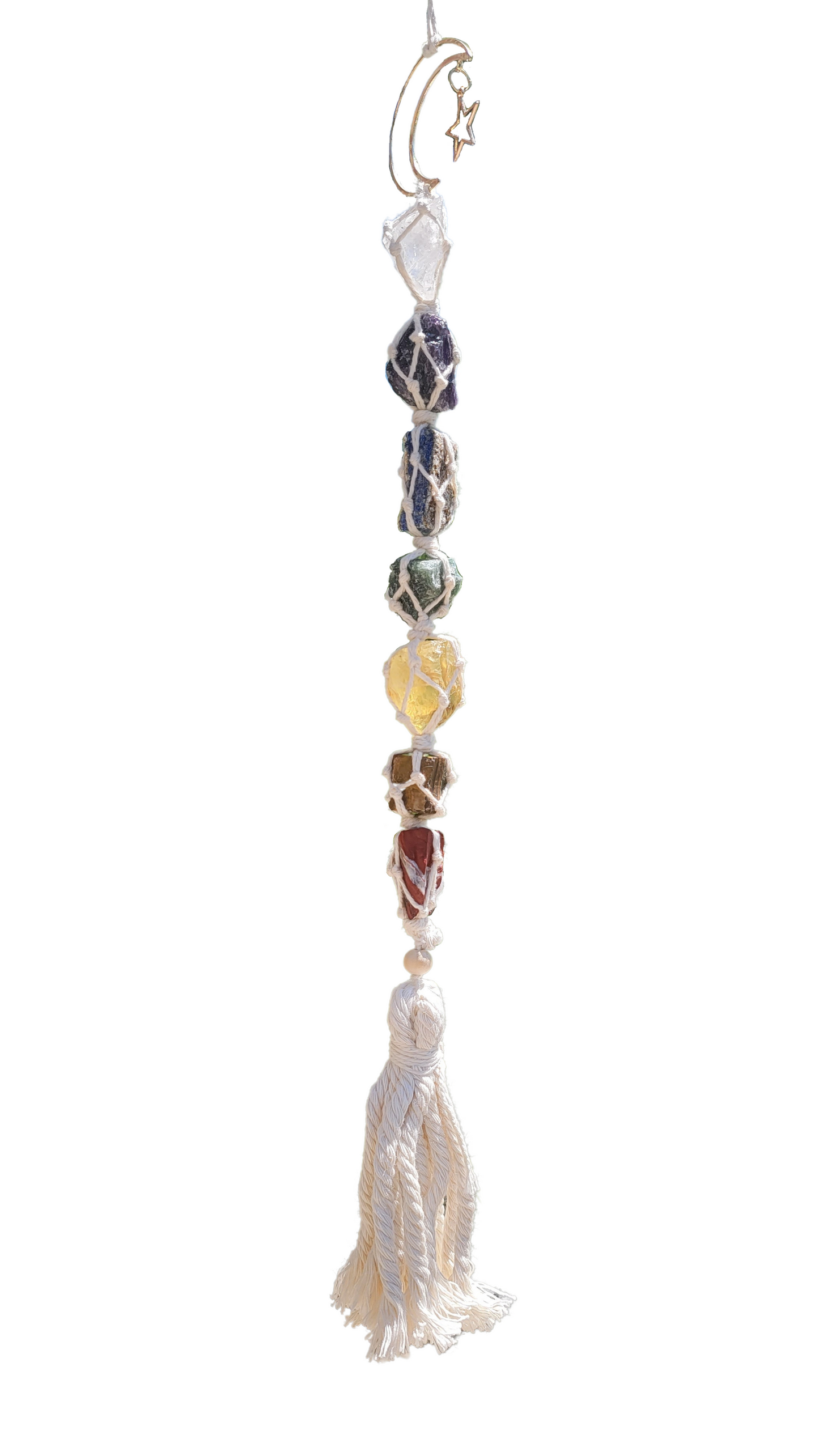 7 Chakra Ornament Rough Crystals Chakra healing decor