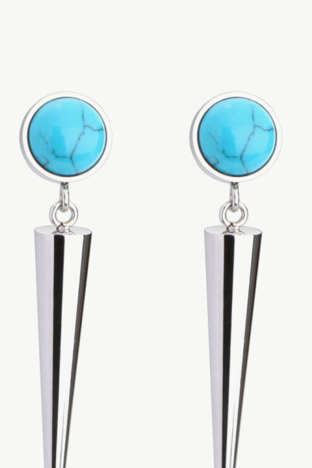 18K Stainless Steel Turquoise Drop Earrings